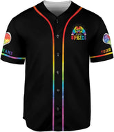 AOVL Personalized LGBT Pride Baseball Jersey Pride Hand LGBT Flag Jersey Rainbow Les Gay Shirts LGBT Pride Month Jerseys